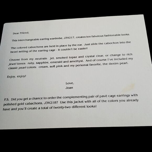 JOAN RIVERS Gold Cage Cabochon Comfort Clip Earrings, 5 Colors! TIMELESS CHIC! - Picture 10 of 10